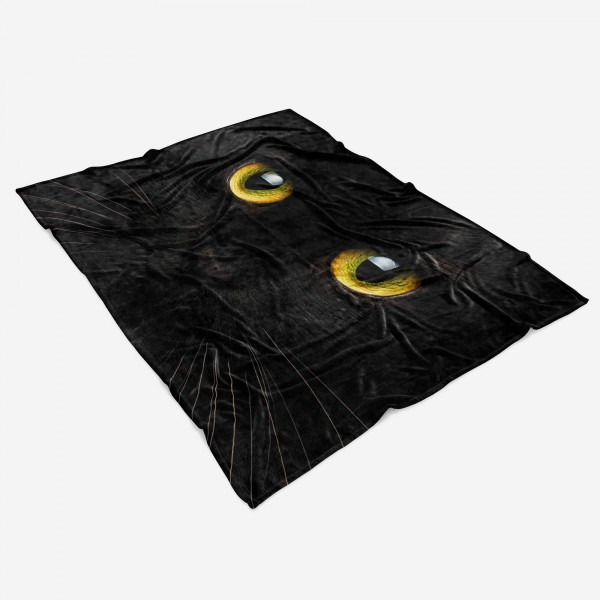 Paul Sinus Art Handtuch Strandhandtuch Saunatuch Kuscheldecke mit Tiermotiv schwarze Katze Kat Black Friday
