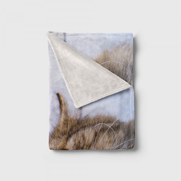Paul Sinus Art Handtuch Strandhandtuch Saunatuch Kuscheldecke mit Tiermotiv lustige Katze Jubiläumsangebot