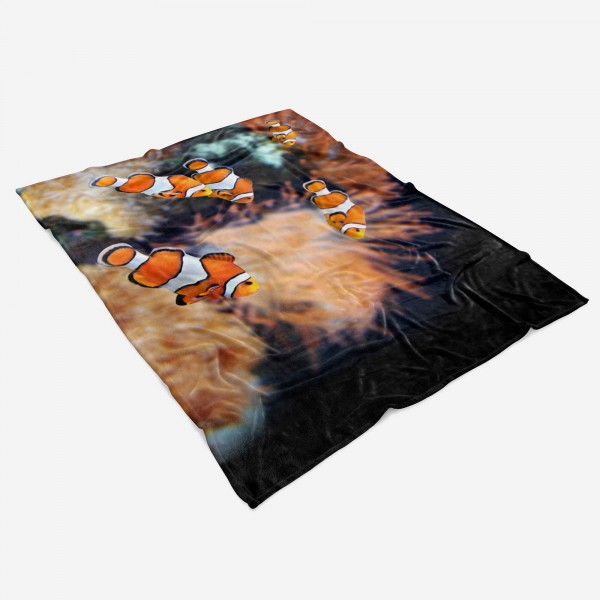 Paul Sinus Art Handtuch Strandhandtuch Saunatuch Kuscheldecke mit Tiermotiv Clownfische Korall Neueste Mode