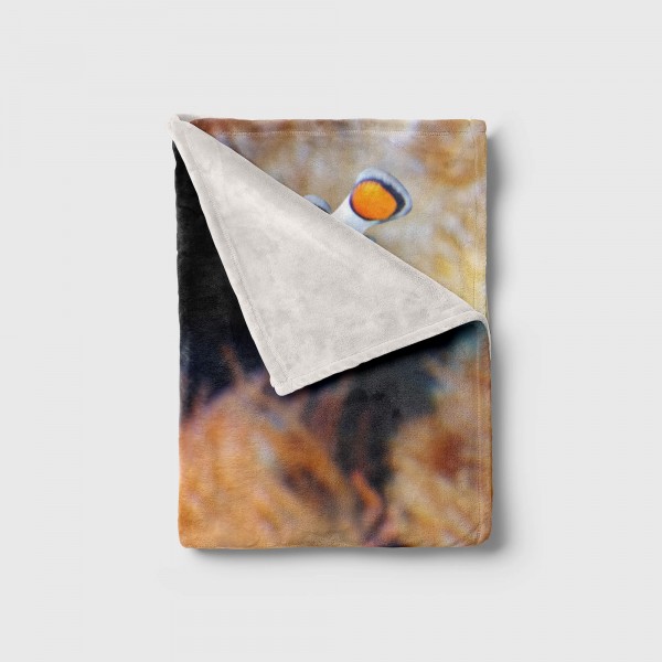 Paul Sinus Art Handtuch Strandhandtuch Saunatuch Kuscheldecke mit Tiermotiv Clownfische Korall Neueste Mode