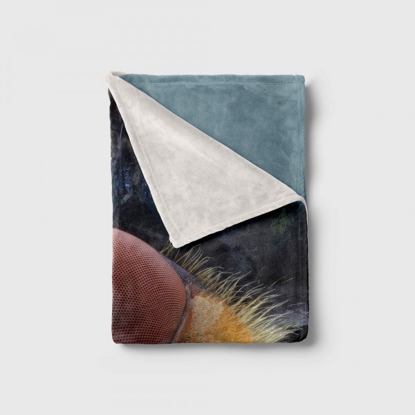 Paul Sinus Art Handtuch Strandhandtuch Saunatuch Kuscheldecke mit Tiermotiv Fliege Fliegenauge Zeitlich begrenztes Angebot