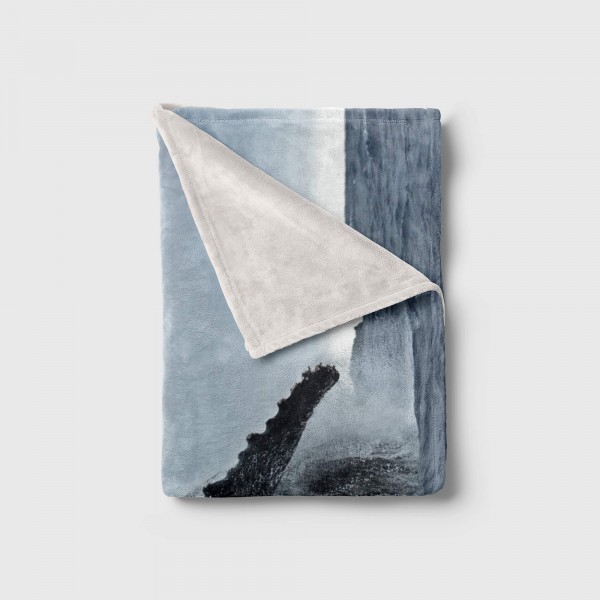 Paul Sinus Art Handtuch Strandhandtuch Saunatuch Kuscheldecke mit Tiermotiv Buckelwal springt Exklusive Angebote
