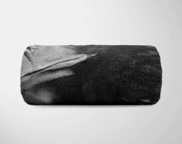 Paul Sinus Art Handtuch Strandhandtuch Saunatuch Kuscheldecke mit Tiermotiv Adler Schwarz Weiß Saisonale Angebote