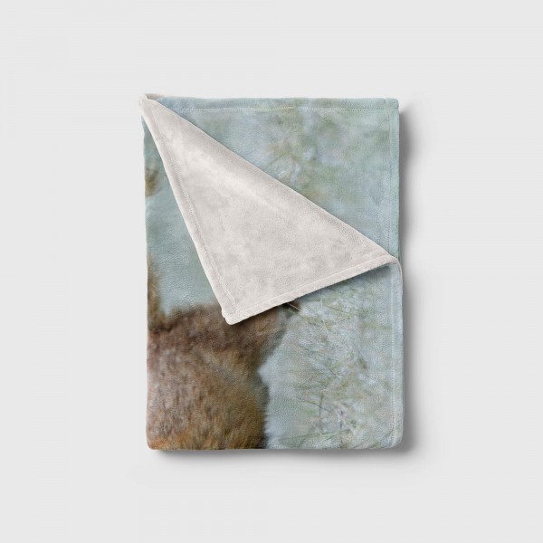 Paul Sinus Art Handtuch Strandhandtuch Saunatuch Kuscheldecke mit Tiermotiv kleiner Fuchs Räumungsverkauf