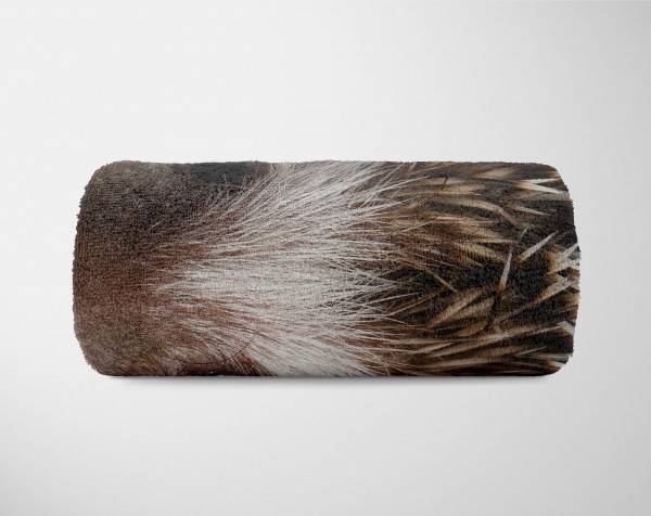 Paul Sinus Art Handtuch Strandhandtuch Saunatuch Kuscheldecke mit Tiermotiv süßer Igel Sonderangebote