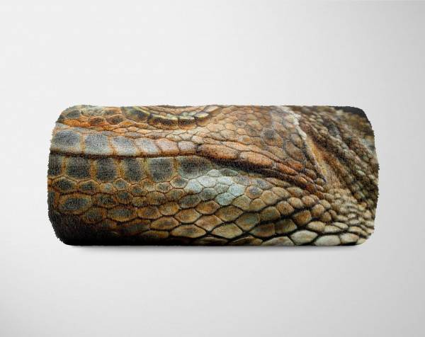 Paul Sinus Art Handtuch Strandhandtuch Saunatuch Kuscheldecke mit Tiermotiv Leguan Echse VIP-Rabatte
