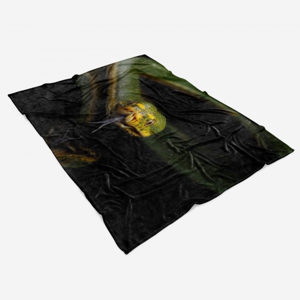 Paul Sinus Art Handtuch Strandhandtuch Saunatuch Kuscheldecke mit Tiermotiv giftige Schlange Tiefpreis