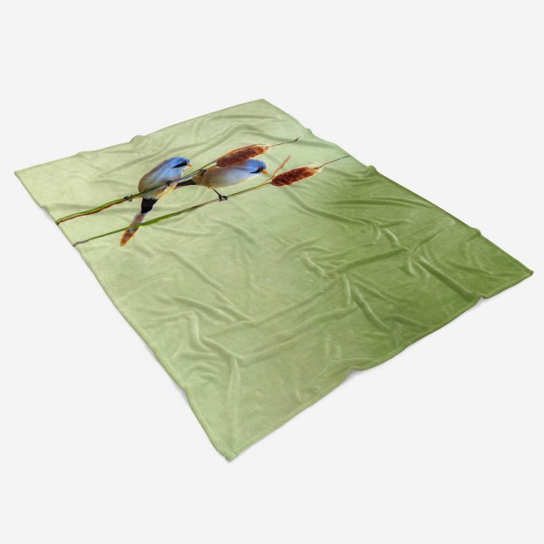 Paul Sinus Art Handtuch Strandhandtuch Saunatuch Kuscheldecke mit Tiermotiv kleine Vögel auf R Super Sparpreis