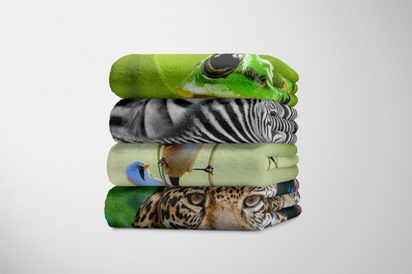 Paul Sinus Art Handtuch Strandhandtuch Saunatuch Kuscheldecke mit Tiermotiv kleine Vögel auf R Super Sparpreis
