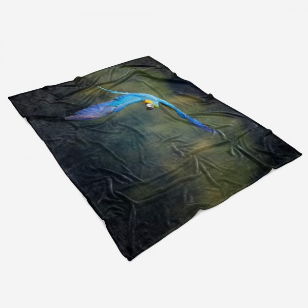 Paul Sinus Art Handtuch Strandhandtuch Saunatuch Kuscheldecke mit Tiermotiv Papagei im Flug Begrenzte Freigabe