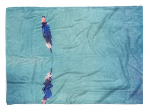 Paul Sinus Art Handtuch Strandhandtuch Saunatuch Kuscheldecke mit Tiermotiv Eisvogel Kingfishe