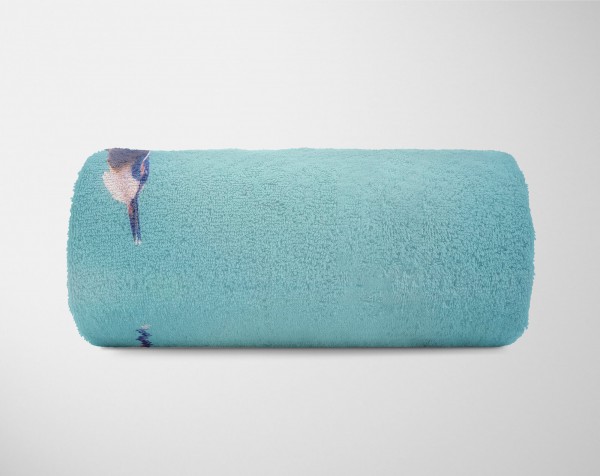 Paul Sinus Art Handtuch Strandhandtuch Saunatuch Kuscheldecke mit Tiermotiv Eisvogel Kingfishe Nur für heute