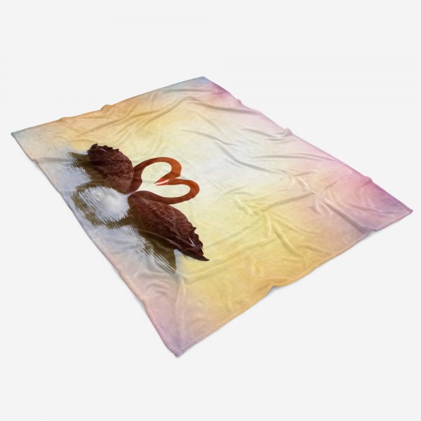 Paul Sinus Art Handtuch Strandhandtuch Saunatuch Kuscheldecke mit Tiermotiv schwarzes Schwanen Riesige Rabatte