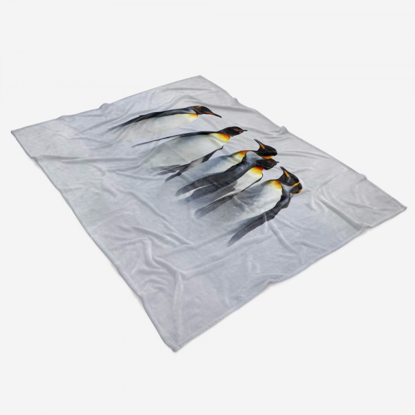 Paul Sinus Art Handtuch Strandhandtuch Saunatuch Kuscheldecke mit Tiermotiv Pinguine Kaiserpin 50% Rabatt für begrenzte Zeit