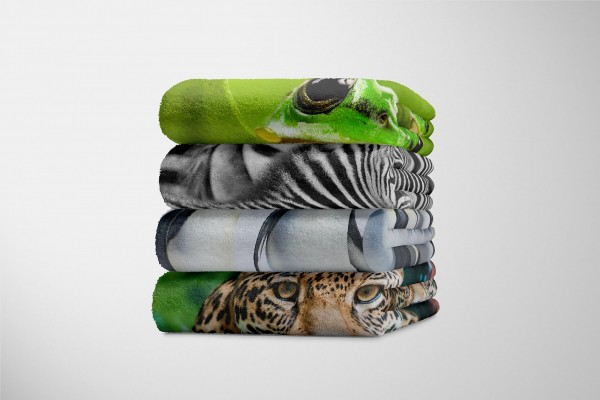 Paul Sinus Art Handtuch Strandhandtuch Saunatuch Kuscheldecke mit Tiermotiv Pinguine Kaiserpin 50% Rabatt für begrenzte Zeit