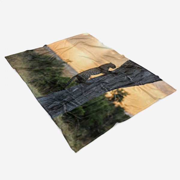 Paul Sinus Art Handtuch Strandhandtuch Saunatuch Kuscheldecke mit Tiermotiv Jaguar klettert au Verkauf