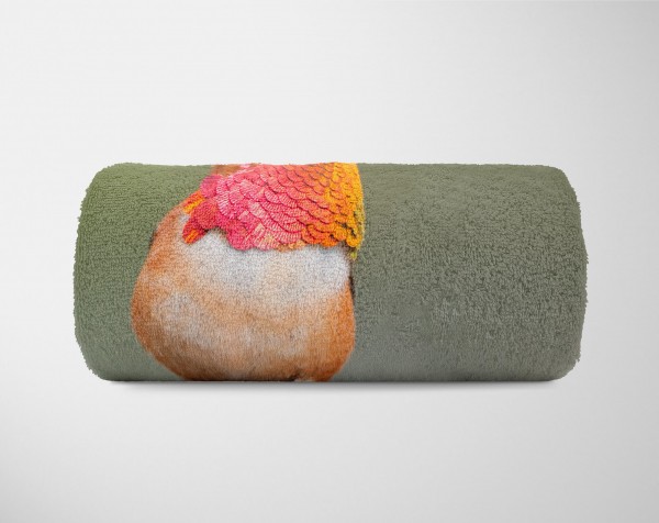 Paul Sinus Art Handtuch Strandhandtuch Saunatuch Kuscheldecke mit Tiermotiv kleiner Kolibri si Angebote