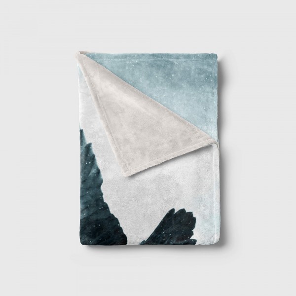 Paul Sinus Art Handtuch Strandhandtuch Saunatuch Kuscheldecke mit Tiermotiv schwarzer Rabe Hotsell