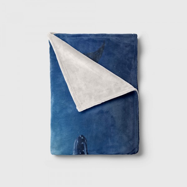 Paul Sinus Art Handtuch Strandhandtuch Saunatuch Kuscheldecke mit Tiermotiv Buckelwal unter Wa im Angebot