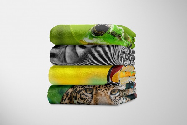 Paul Sinus Art Handtuch Strandhandtuch Saunatuch Kuscheldecke mit Tiermotiv Schmetterling Blum Günstiger Verkauf