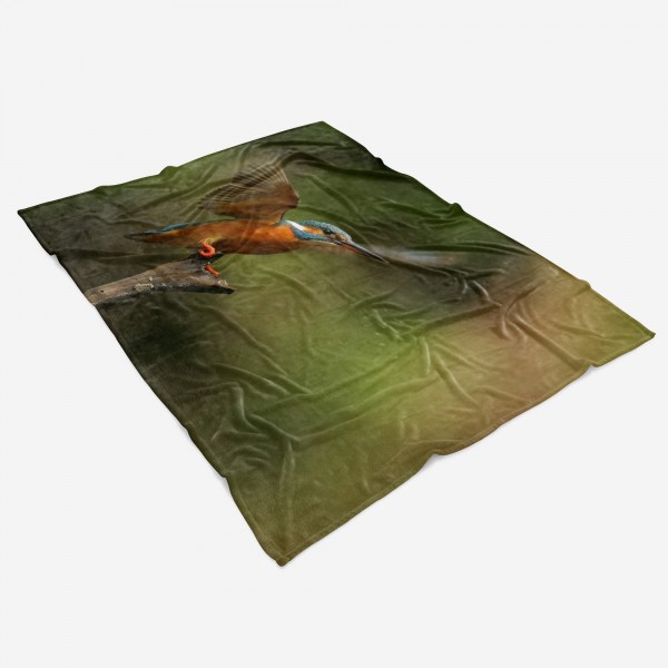 Paul Sinus Art Handtuch Strandhandtuch Saunatuch Kuscheldecke mit Tiermotiv Eisvogel Kingfishe Limitierter Zeitrabatt
