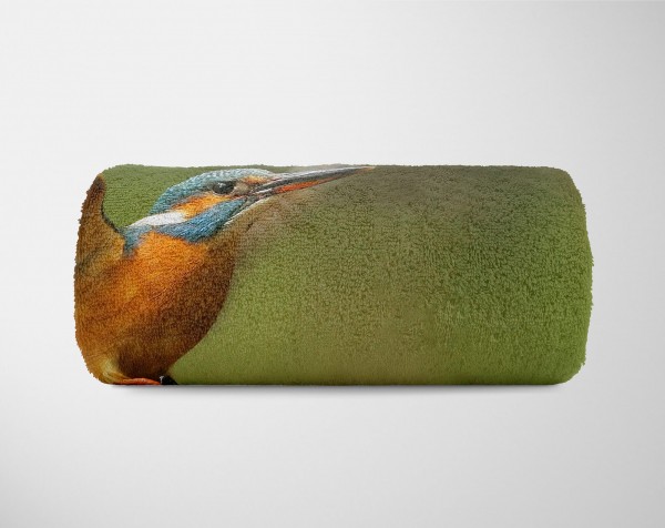 Paul Sinus Art Handtuch Strandhandtuch Saunatuch Kuscheldecke mit Tiermotiv Eisvogel Kingfishe Limitierter Zeitrabatt