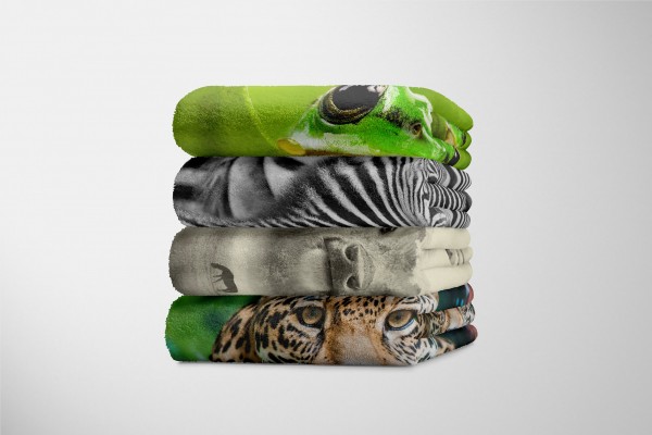 Paul Sinus Art Handtuch Strandhandtuch Saunatuch Kuscheldecke mit Tiermotiv Hirsch Natur Kunst Fabrik Onlineshop