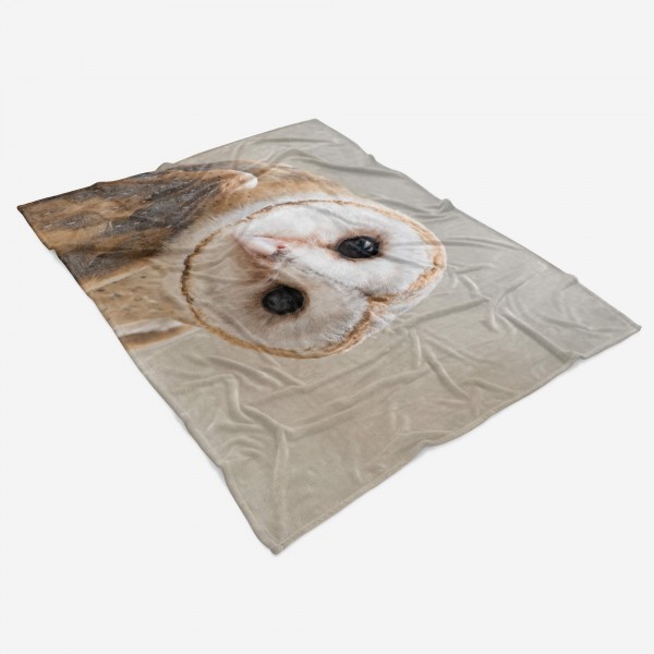 Paul Sinus Art Handtuch Strandhandtuch Saunatuch Kuscheldecke mit Tiermotiv schöne Eule Fabrikpreis