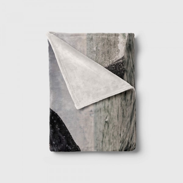 Paul Sinus Art Handtuch Strandhandtuch Saunatuch Kuscheldecke mit Tiermotiv Buckelwal springt Sonderangebot