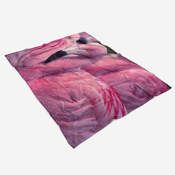 Paul Sinus Art Handtuch Strandhandtuch Saunatuch Kuscheldecke mit Tiermotiv rosa Flamingo Voge Rabatt