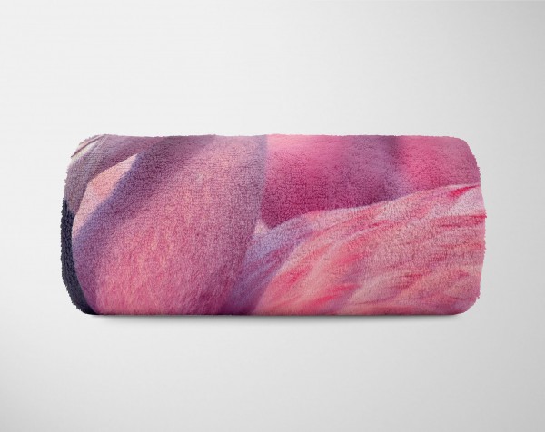 Paul Sinus Art Handtuch Strandhandtuch Saunatuch Kuscheldecke mit Tiermotiv rosa Flamingo Voge Rabatt