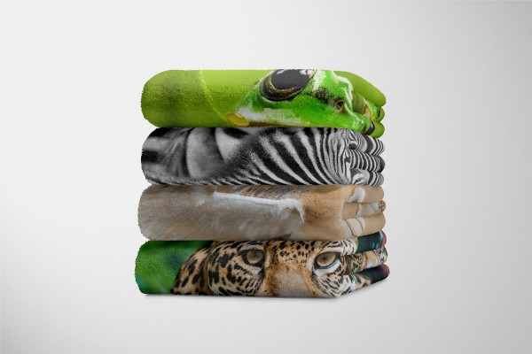 Paul Sinus Art Handtuch Strandhandtuch Saunatuch Kuscheldecke mit Tiermotiv Eule im Landeanflu Günstig kaufen