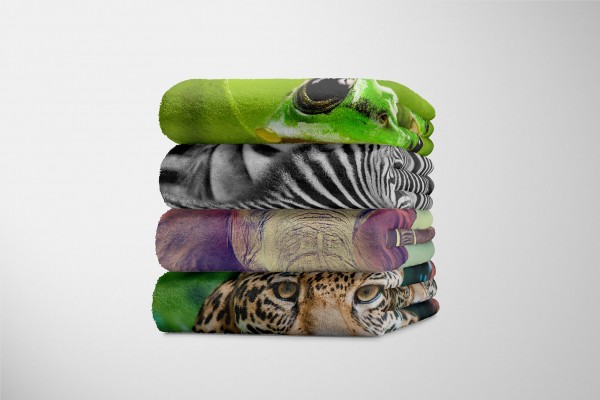 Paul Sinus Art Handtuch Strandhandtuch Saunatuch Kuscheldecke mit Tiermotiv Elefant Afrika Kil Online Shopping
