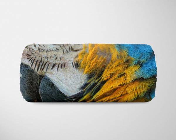 Paul Sinus Art Handtuch Strandhandtuch Saunatuch Kuscheldecke mit Tiermotiv Papagei Exotisch F Exklusivangebot