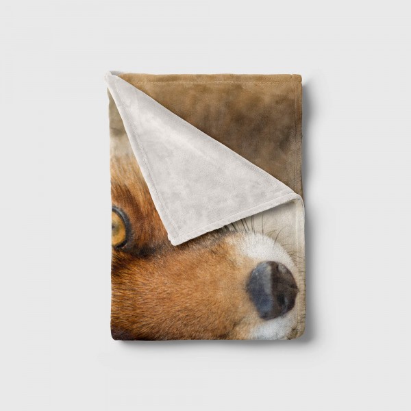 Paul Sinus Art Handtuch Strandhandtuch Saunatuch Kuscheldecke mit Tiermotiv kleiner Fuchs Preisnachlass
