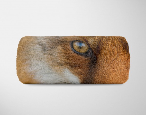 Paul Sinus Art Handtuch Strandhandtuch Saunatuch Kuscheldecke mit Tiermotiv kleiner Fuchs Preisnachlass