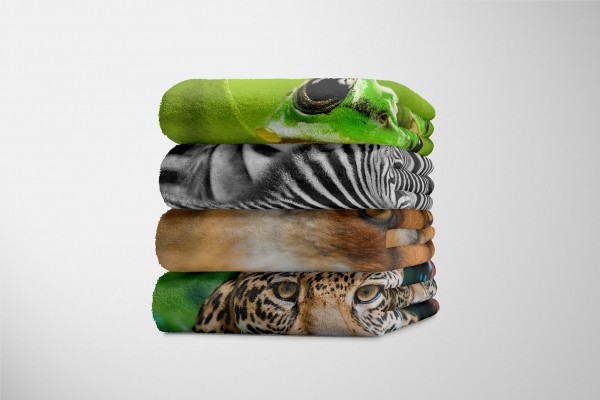 Paul Sinus Art Handtuch Strandhandtuch Saunatuch Kuscheldecke mit Tiermotiv kleiner Fuchs Preisnachlass