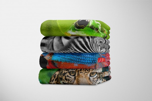 Paul Sinus Art Handtuch Strandhandtuch Saunatuch Kuscheldecke mit Tiermotiv Kampffisch Farbenf Cyber Monday