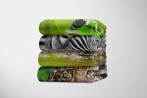Paul Sinus Art Handtuch Strandhandtuch Saunatuch Kuscheldecke mit Tiermotiv Igel an Wasserstel Osterangebot