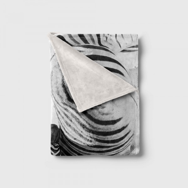 Paul Sinus Art Handtuch Strandhandtuch Saunatuch Kuscheldecke mit Tiermotiv Zebras Schwarz Wei Vatertagsangebot