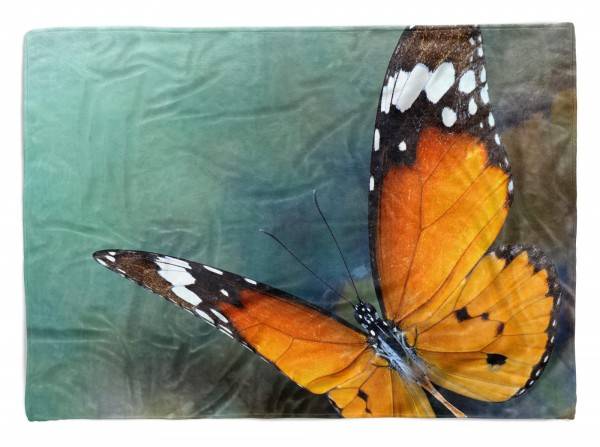 Paul Sinus Art Handtuch Strandhandtuch Saunatuch Kuscheldecke mit Tiermotiv Schmetterling Flüg