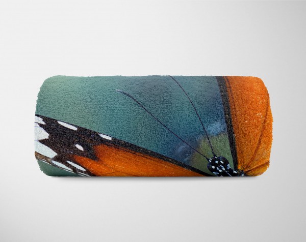 Paul Sinus Art Handtuch Strandhandtuch Saunatuch Kuscheldecke mit Tiermotiv Schmetterling Flüg Jubiläumsangebot