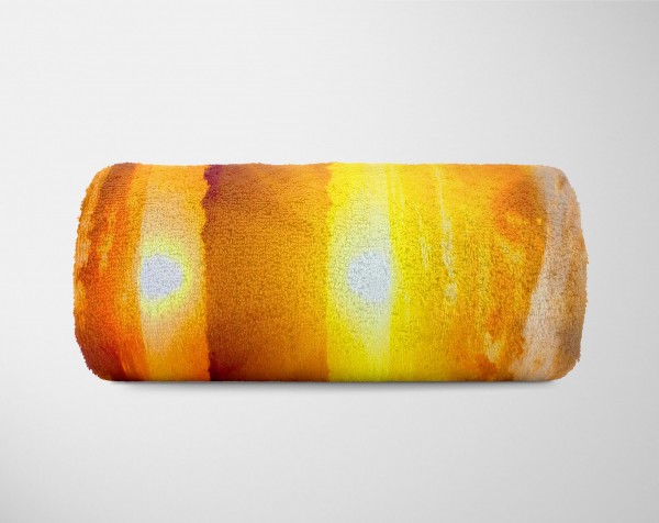 Paul Sinus Art Handtuch Strandhandtuch Saunatuch Kuscheldecke mit Fotomotiv Berge See Sonnenuntergang Heißer Verkauf