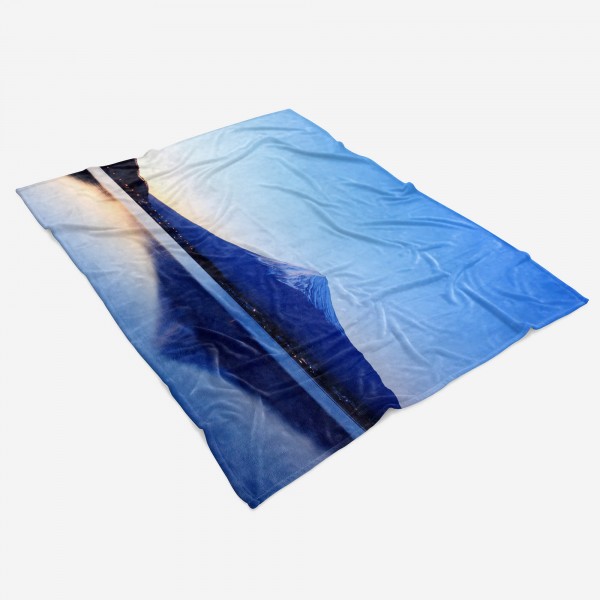 Paul Sinus Art Handtuch Strandhandtuch Saunatuch Kuscheldecke mit Fotomotiv Fuji Vulkan Japan See Top Angebot