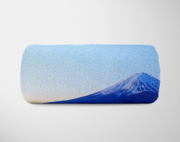Paul Sinus Art Handtuch Strandhandtuch Saunatuch Kuscheldecke mit Fotomotiv Fuji Vulkan Japan See Top Angebot