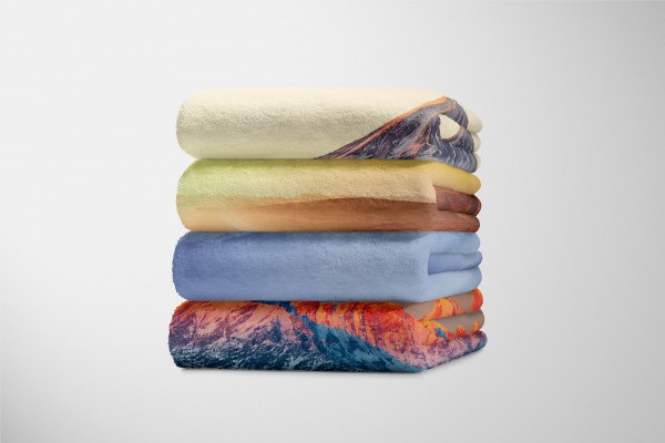 Paul Sinus Art Handtuch Strandhandtuch Saunatuch Kuscheldecke mit Fotomotiv Berggipfel Himalaya Schnee Online Outlet