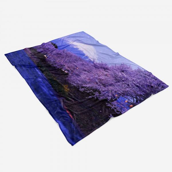 Paul Sinus Art Handtuch Strandhandtuch Saunatuch Kuscheldecke mit Fotomotiv Fuji Vulkan Japan Blitzangebot