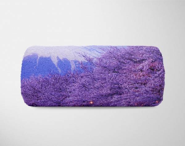 Paul Sinus Art Handtuch Strandhandtuch Saunatuch Kuscheldecke mit Fotomotiv Fuji Vulkan Japan Blitzangebot