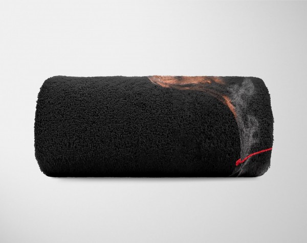Paul Sinus Art Handtuch Strandhandtuch Saunatuch Kuscheldecke mit Tiermotiv Dobermann Hund Räumungsverkauf