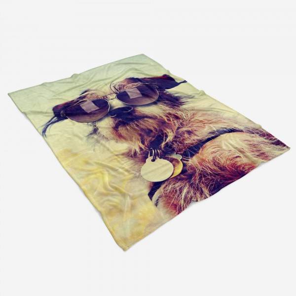 Paul Sinus Art Handtuch Strandhandtuch Saunatuch Kuscheldecke mit Tiermotiv cooler Hund mit So VIP-Rabatte